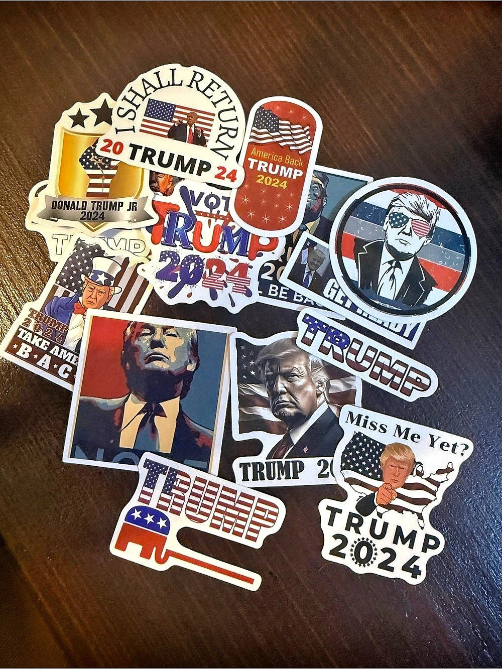 Trump 2024 Sticker Assortment Red & White